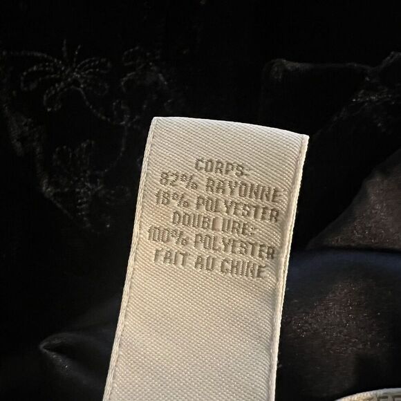 Easyspirit Women’s Velvet Jacket XL Embroidered Dolman Sleeve Whymsigoth - Picture 4 of 6